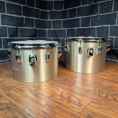 Tama Imperialstar Concert Toms – 9"x13" & 10"x14" – Vintage 1970s Hairline Chrome image 11