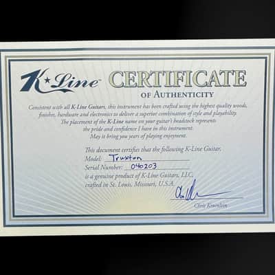 K-Line Truxton Thinline 2026 - Natural - Mahogany & Maple. Authorized Dealer image 13