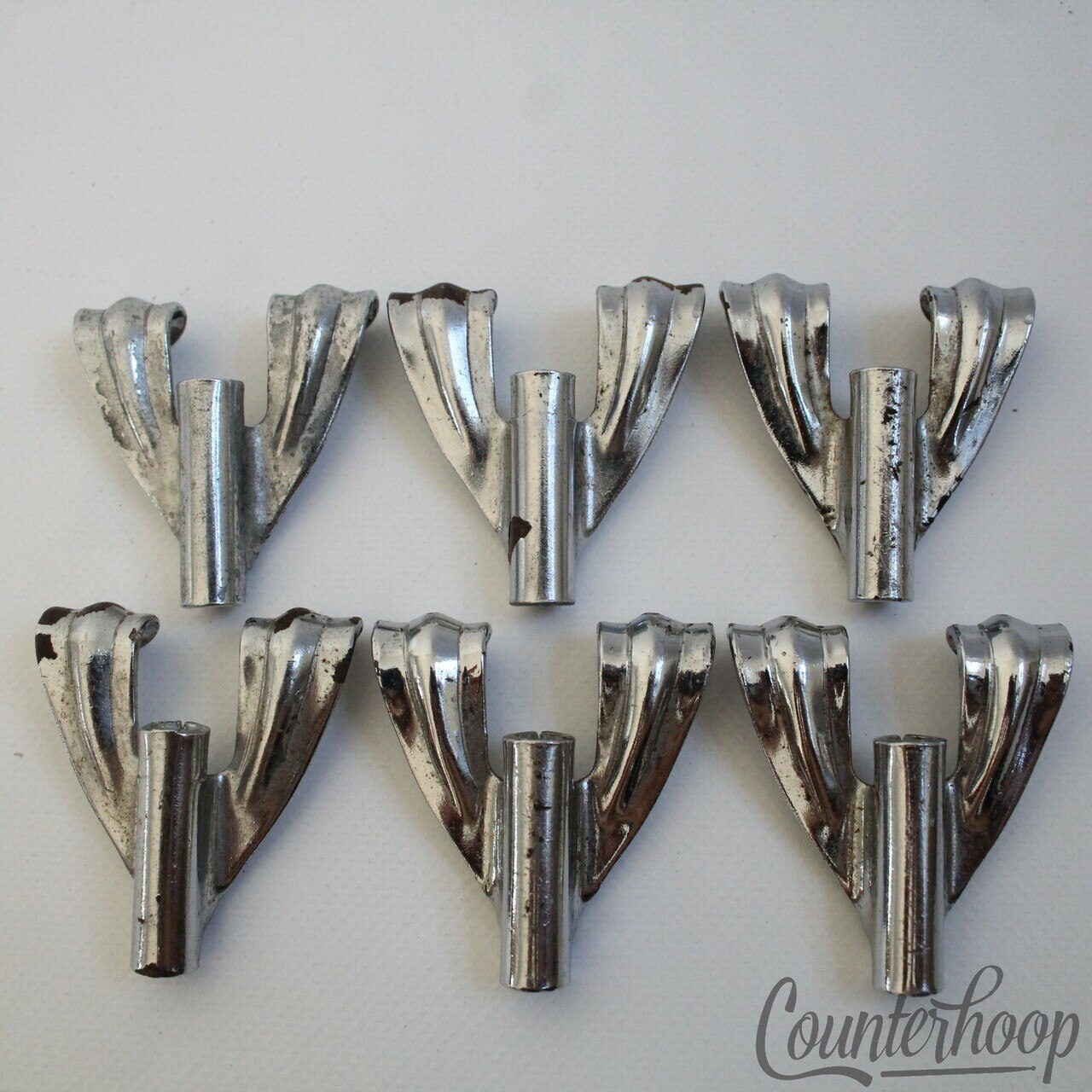 Ludwig 6x Tension Rod Claws Chrome Marching Snare/Bass/Tom Drum USA Vintage 60s — main photograph