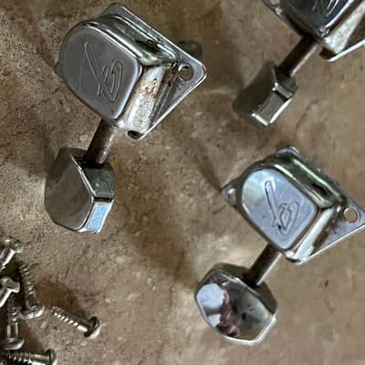 set 1966 - 76 Fender Stratocaster Telecaster guitar tuners tuning pegs image 2