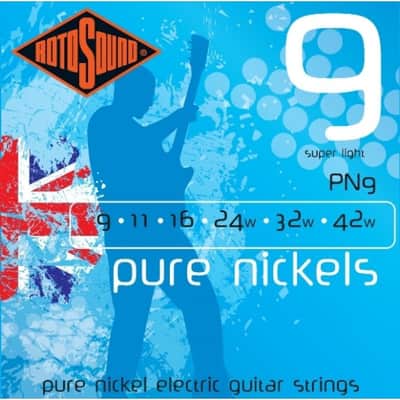 Rotosound PN9 Pure Nickel Electric Guitar Strings - Super Light (9 - 42)