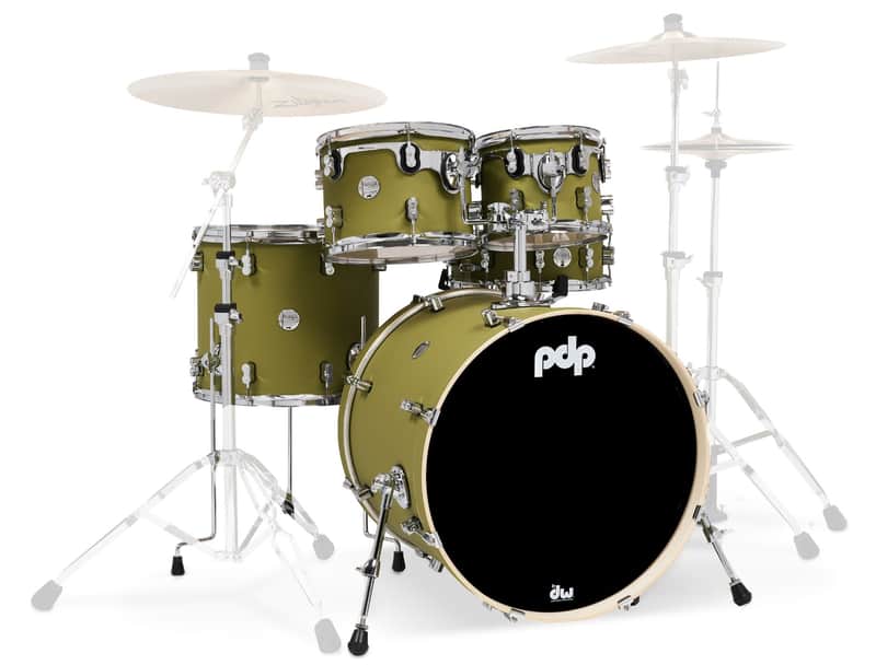 PDP Concept Series 5-Piece Maple Drum Shell Pack - Satin Olive - 10/12/1614/22 image 1