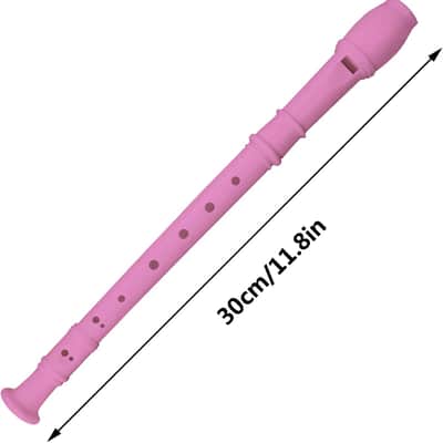 3 Pack 8 Hole Soprano Recorders Descant Flute With Cleaning Rod Style for Beginner Graduation or Back to School Gift (blue, pink, white) image 2