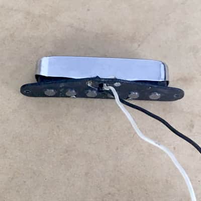 Vintage 1970s? Made in USA Fender Neck Pickup Tele Telecaster Black Bobbin Full Leads NOS Relic image 5