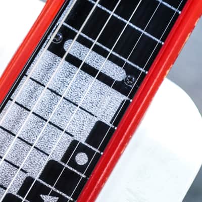National Dynamic Lap Steel Red & White 6-String Electric Lap Steel Guitar w/Case image 10