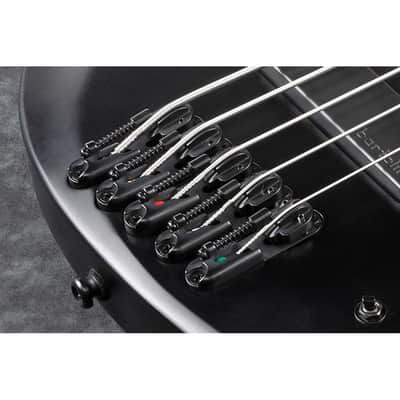 Ibanez BTB625EX Iron Label 5-String Bass w/ Bartolini Pickups - Black Flat image 8