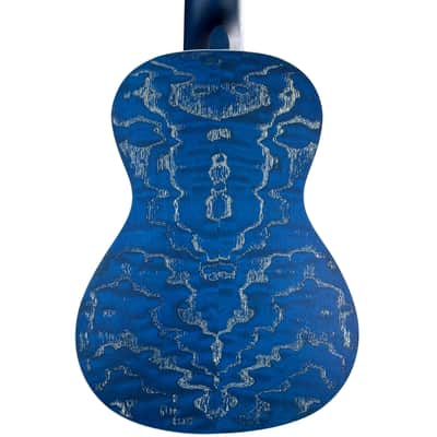 Amahi C-23 Quilted Ash Concert Ukulele Blue w/Gigbag image 4