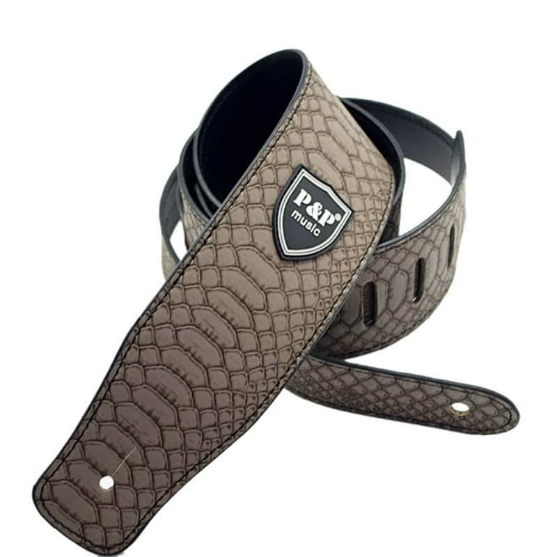New Tough Texturized Leather Guitar Strap - Fits Acoustic, Electric, and Guitars, Adjustable image 1
