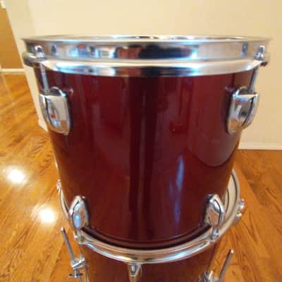 Pacific PDP 13 round X 11 Inch Rack Tom, Cherry Gloss Finish, Evans Head - Nice! image 3