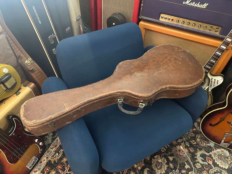 Vintage Gibson Lifton Les Paul Case 1953-1955 - Brown Pink Interior RARE Thermometer image 1