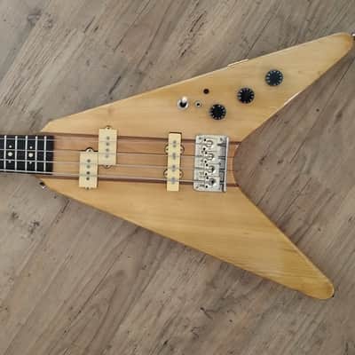 Kay Flying V bass 1980s - natural image 4