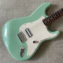 2002 Squier Tom Delonge Original Stratocaster Surf Green Upgraded Fender Locking Tuners Super Flame Neck