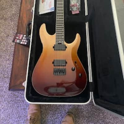 Schecter C1 Elite Diamond Series 2019 - Amber Burst image 1