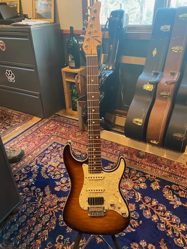 Tom Anderson Drop Top Classic 2017 - Tobacco burst with binding image 1