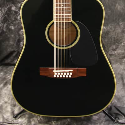 1999 Samick Artist Nightingale SW-260 12 String Black Dreadnought Acoustic Guitar image 1