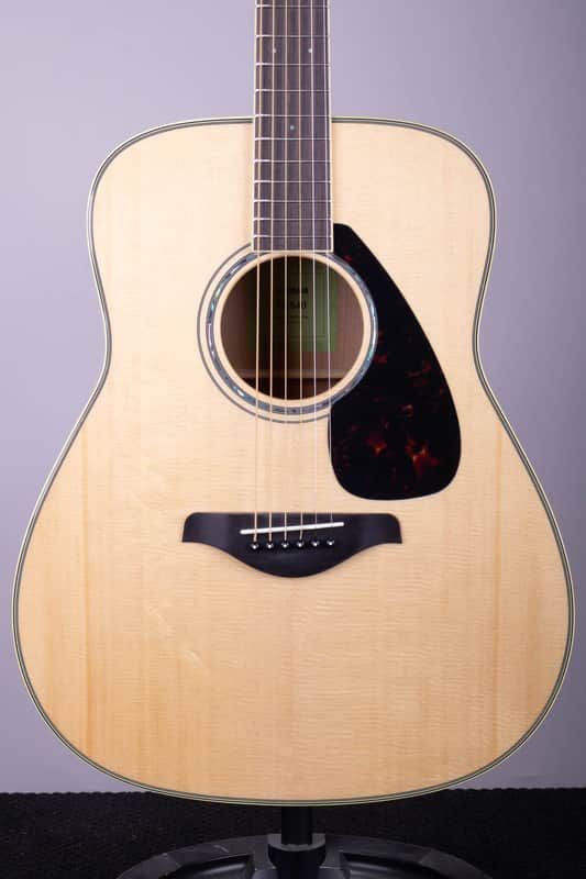 Yamaha FG840 Acoustic Natural Dreadnaught Guitar - Solid Top, Maple Back and Sides image 1