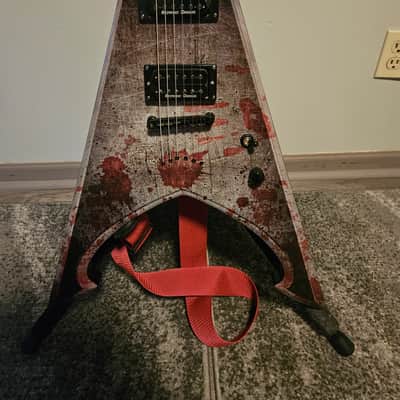 Dean Michael Amott Tyrant Battle Axe RARE Dave Mustaine flying V *UPGRADES Seymour Duncan black winter pickups image 1