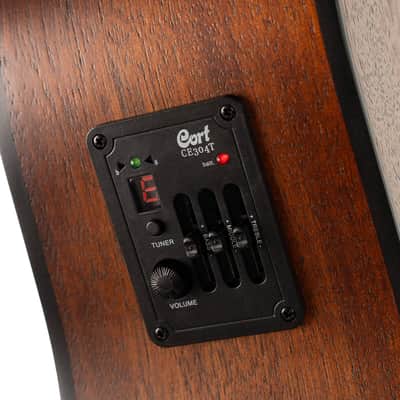 Cort EARTH60MCEOP Earth Series Dreadnought Venetian Cutaway Solid Mahogany Top Mahogany Neck 6-String Acoustic-Electric Guitar image 7