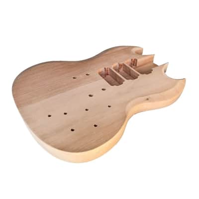 Unfinished SG-Style Guitar Body DIY, Mahogany, HHH Routing image 5