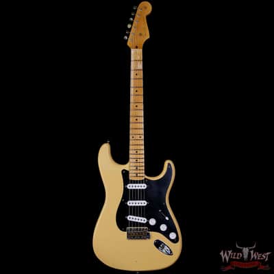 Fender Custom Shop Limited Edition 70th Anniversary 1954 Hardtail Stratocaster Journeyman Relic Nocaster Blonde with Black Pickguard 7.20 LBS image 3