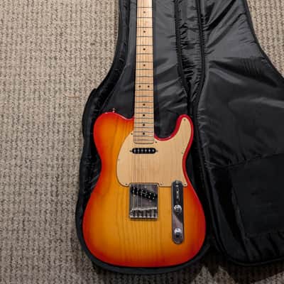 G&L ASAT Classic USA Red Sunburst on Ash image 2