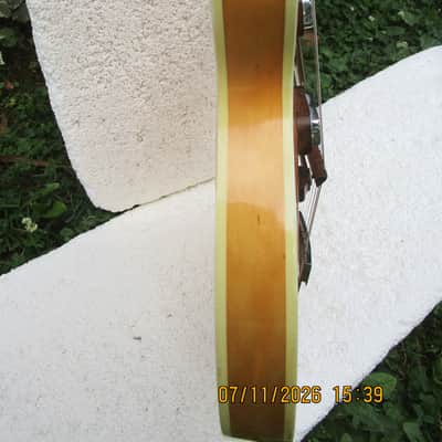 Harmony H-71 Meteor Guitar, 1960's, Blond, Dearmond Pu's, Waverly Tuners image 14