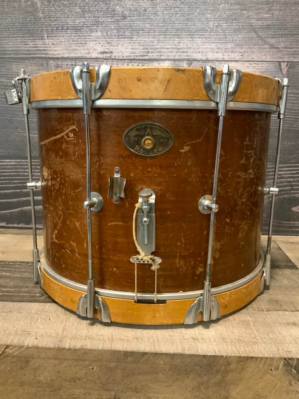 Vintage Rogers 14” Wood Marching Parade Snare Drum image 1