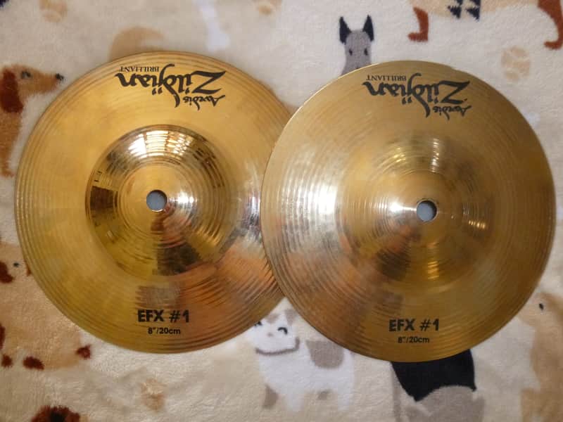 zildjian Avedis 8" EFX #1 hi hat pair in brilliant finish, excellent condition image 1