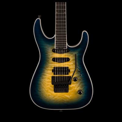 Jackson Pro Plus Series Soloist SLA3Q Amber Blue Burst with Gig Bag - Serial # CYJ2302189 - Demo image 1