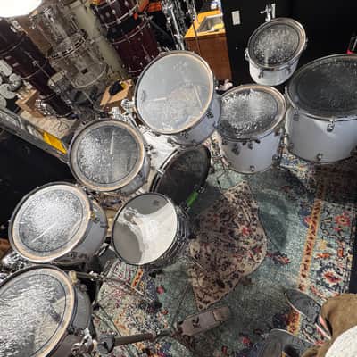 Rogers - 1978 Nine Piece Memriloc Drum Set. Excellent! - White image 11