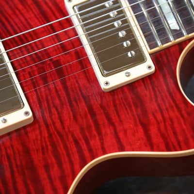 2012 Gibson Custom Les Paul Class 5 Electric Guitar Red Tiger + COA OHSC image 5