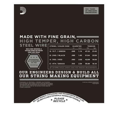 ECB81M Chromes Bass Light 45-100 Medium Scale D'Addario image 3