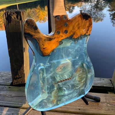 Bluegill Resin Buckeye Burl River Epoxy Telecaster image 7