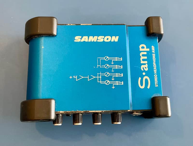 Samson S-Amp Mini Stereo Headphone Amplifier - Blue/Black image 1