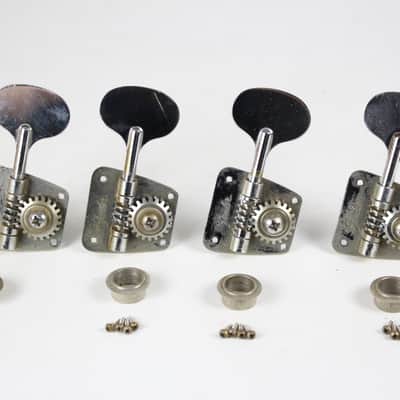 1966 Vintage Fender Jazz Bass LOLLIPOP Chrome Tuners with Bushings & Screws CLEAN 1960's Precision Telecaster image 1