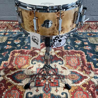 Pork Pie 6.5x14" Maple Snare Drum paired with Matching Gruv-X Click image 4