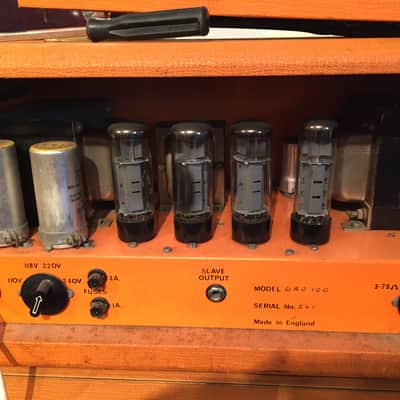 Orange Vintage GRO-100 Amplifier 1972 Orange - Very Rare! image 7