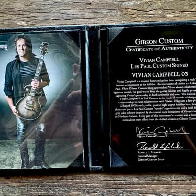 SERIAL# 003!!!! GIBSON CUSTOM SHOP VIVIAN CAMPBELL LES PAUL CUSTOM (SIGNED) 2018 W/ AN UNREAL TOP STAINED IN ANTRIM BASALT BURST + ORIGINAL HARDSHELL CASE - EXCELLENT CONDITION - ULTRA RARE!!! image 20