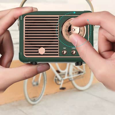 Retro Bluetooth Speaker-Yellow image 23