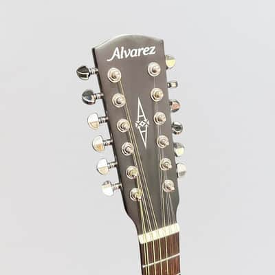 Alvarez AD60CE 12 String Dreadnought Acoustic Electric Guitar - Black image 7
