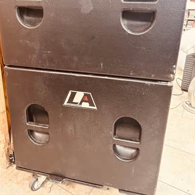 EAW LA118 18" Subwoofers – PAIR - with 2 Dollies - Tested & Working #1 & 2 image 8