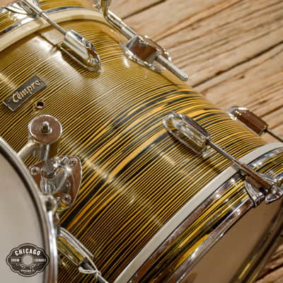 Tempro (MIJ) 12/16/20/5.5x14 4pc Kit Gold Grain Pearl Late 60s image 10