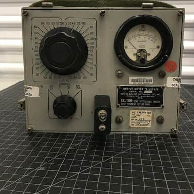 Vintage US Army TS-585 C/U Audio Output Level Meter, With Lid #2 image 5