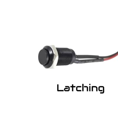 Tesi Switch IDO Super M 10mm Latching Guitar Kill Switch Black - NO DRILLING