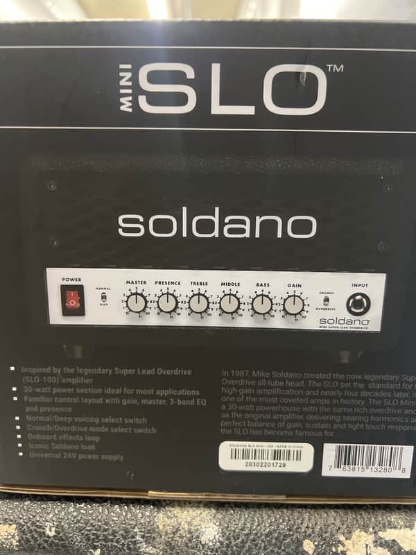 Soldano SLO Mini 30-Watt Solid-State Guitar Amp Head