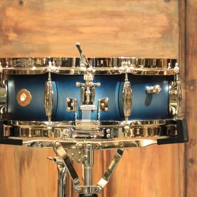 Slingerland Radio King LTD 5x14" Snare Drum Blue/Silver Lacquer Burst - New! image 5