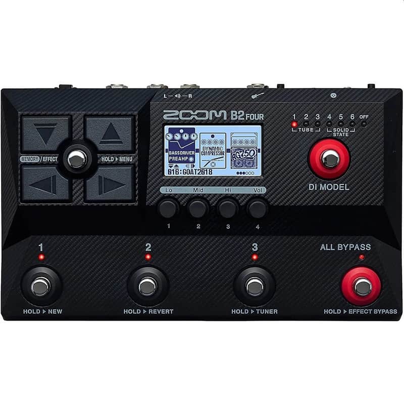 ZOOM B2 FOUR Live Modeler, Looper, DI, USB, Multi-FX Bass Pedal image 1