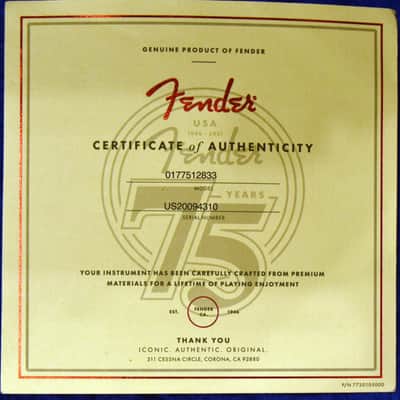 Fender 75th Anniversary Commemorative Stratocaster Maple Neck 2-Color Bourbon Burst image 8