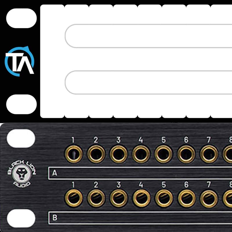 Single - Blank Patch Bay Label Compatible with Black Lion PBR TT by Trace Audio image 1
