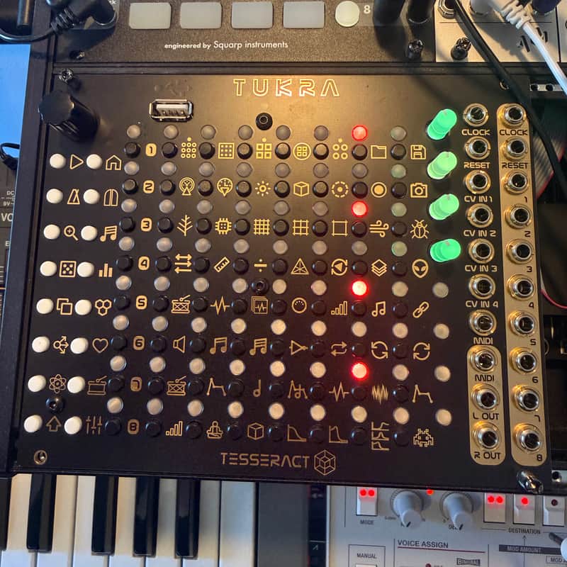 Tesseract Tukra - 8-Track trigger sequencer/sample player with audio and midi - Black image 1